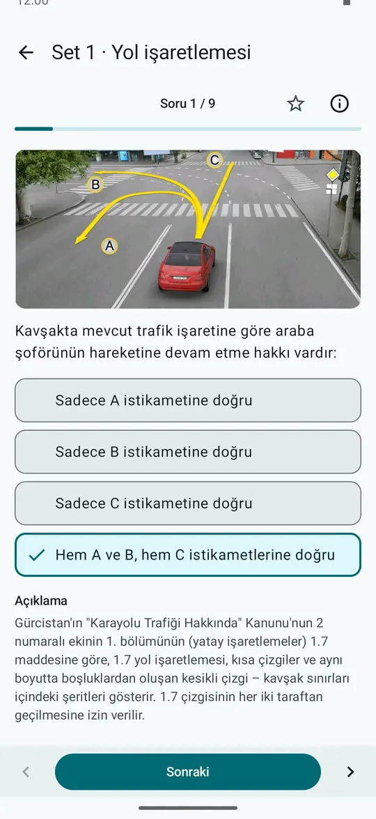 Soru, doğru cevap ve açıklama