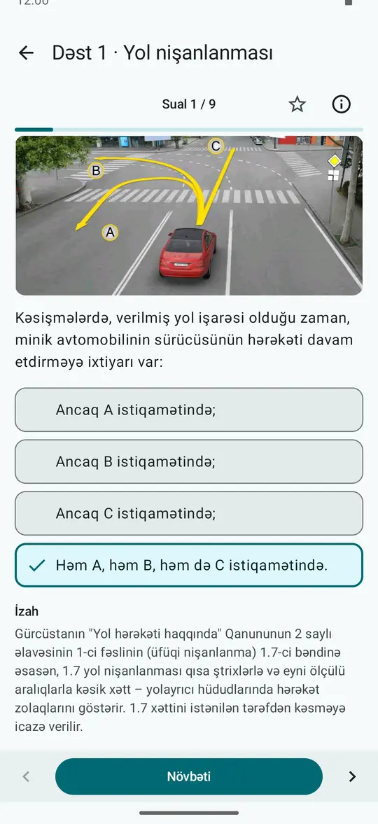 Sual, düzgün cavab və izah